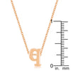 Rose Gold Finish Intiial Q Pendant