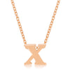 Rose Gold Finish Initial X Pendant