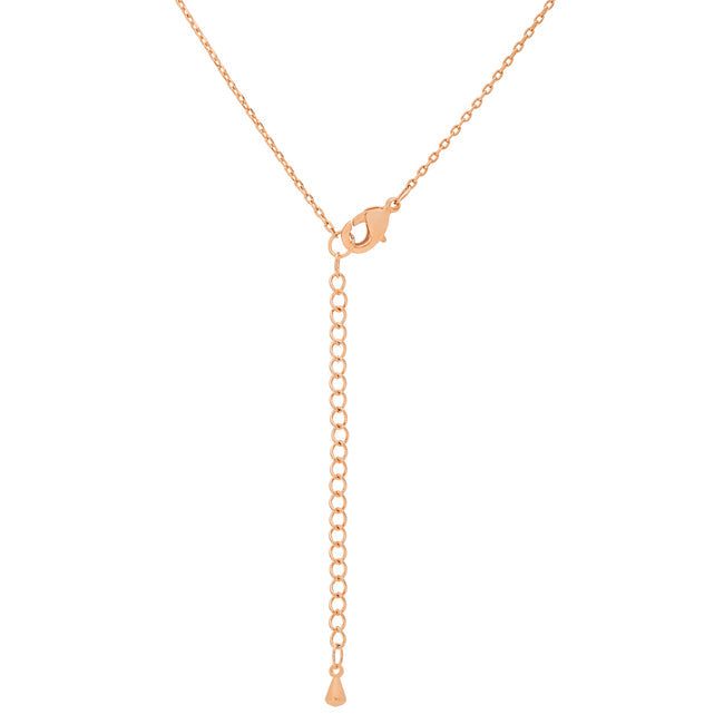 Rose Gold Finish Initial Y Pendant