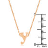 Rose Gold Finish Initial Y Pendant