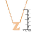 Rose Gold Finish Initial Z Pendant