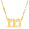 Golden Initial M Pendant