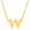 Golden Initial W Pendant