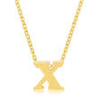 Golden Initial X Pendant