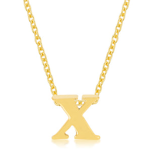 Golden Initial X Pendant