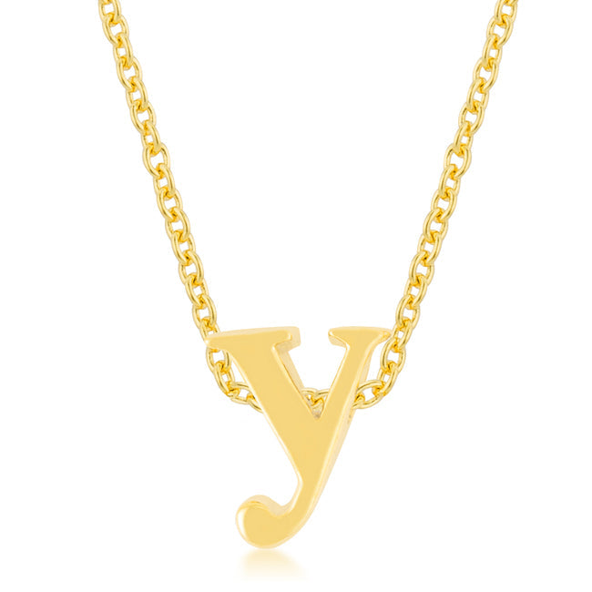 Golden Initial Y Pendant