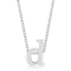 Rhodium Plated Finish Initial D Pendant