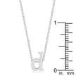 Rhodium Plated Finish Initial D Pendant