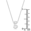 Rhodium Plated Finish Initial G Pendant