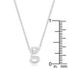 Rhodium Plated Finish Initial G Pendant