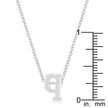 Rhodium Plated Finish Initial Q Pendant