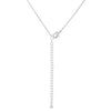 Rhodium Plated Finish Initial Y Pendant