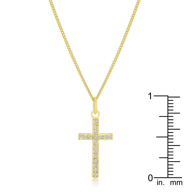 Simple Golden Cross Pendant