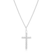 Simple Rhodium Plated Cross Pendant