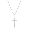 Simple Rhodium Plated Cross Pendant