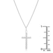 Simple Rhodium Plated Cross Pendant