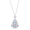 Multicolor Christmas Tree Drop Necklace