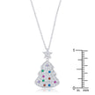 Multicolor Christmas Tree Drop Necklace