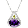 Majestic Amethyst Cubic Zirconia Pendant