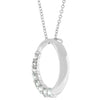 Graduated Cubic Zirconia Circle Pendant