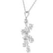 Rhodium Plated Snowflake Pendant