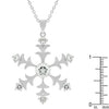 Rhodium Plated Snowflake Pendant