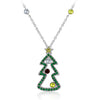 Cubic Zirconia Christmas Pendant