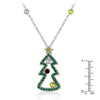 Cubic Zirconia Christmas Pendant