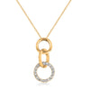 Goldtone Finish Triplet Hooplet Pendant