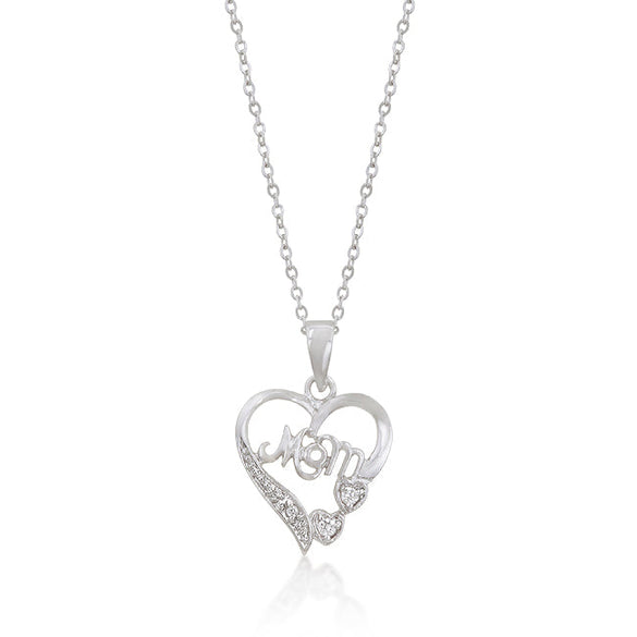 #1 Mom Heart Pendant