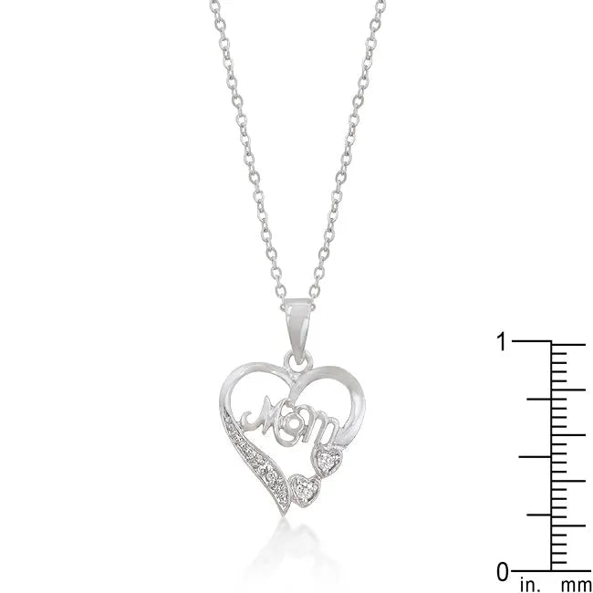 #1 Mom Heart Pendant