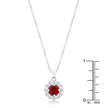 Bella Bridal Pendant in Ruby Red