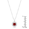 Bella Bridal Pendant in Ruby Red