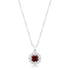 Bella Bridal Pendant in Garnet Red