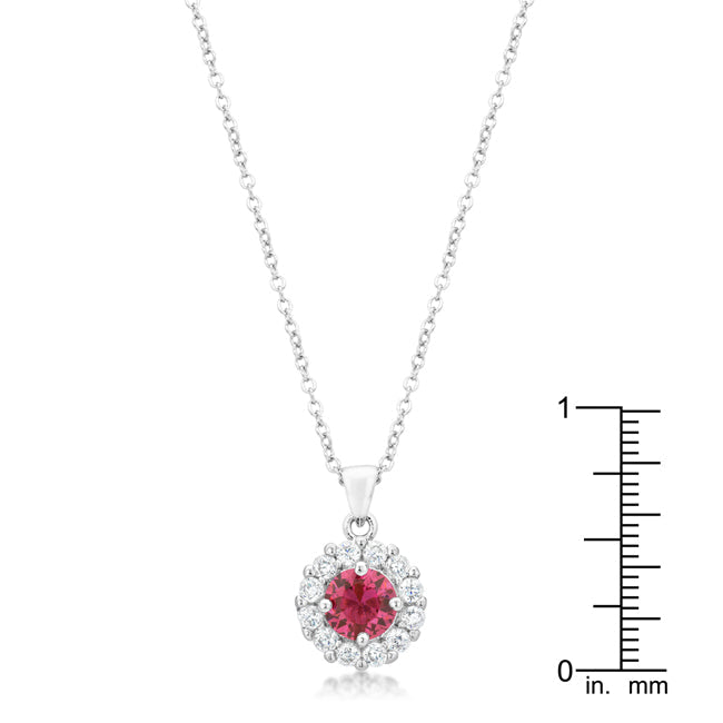 Bella Bridal Pendant in Pink