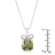 Olivine Pendant with Bow