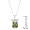 Olivine Pendant with Bow