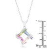 Myra Necklace 10ct Multicolor Rhodium Necklace