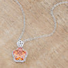 Beautiful Floral Cut Champagne CZ Pendant