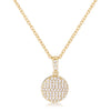 Gold Plated Necklace with CZ Disk Pendant