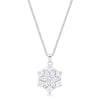 2.04Ct Rhodium Brilliant Marquise Snowflake Pendant