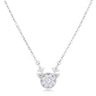 3.88Ct Rhodium Reversible Champagne CZ Reindeer Pendant