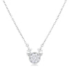 3.88Ct Rhodium Reversible Champagne CZ Reindeer Pendant