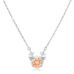 3.88Ct Rhodium Reversible Champagne CZ Reindeer Pendant