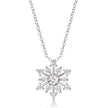 Contemporary CZ Snowflake Necklace