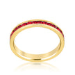 Stylish Stackables Ruby Red Gold Ring