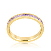 Stylish Lavender Crystal Eternity Ring