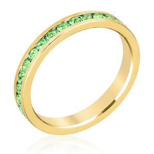 Stylish Stackables Peridot Crystal Gold Ring