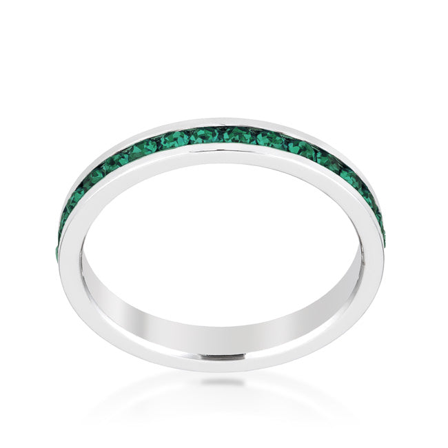 Stylish Stackables Emerald Crystal Ring