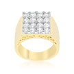 Pave Square Mens Ring